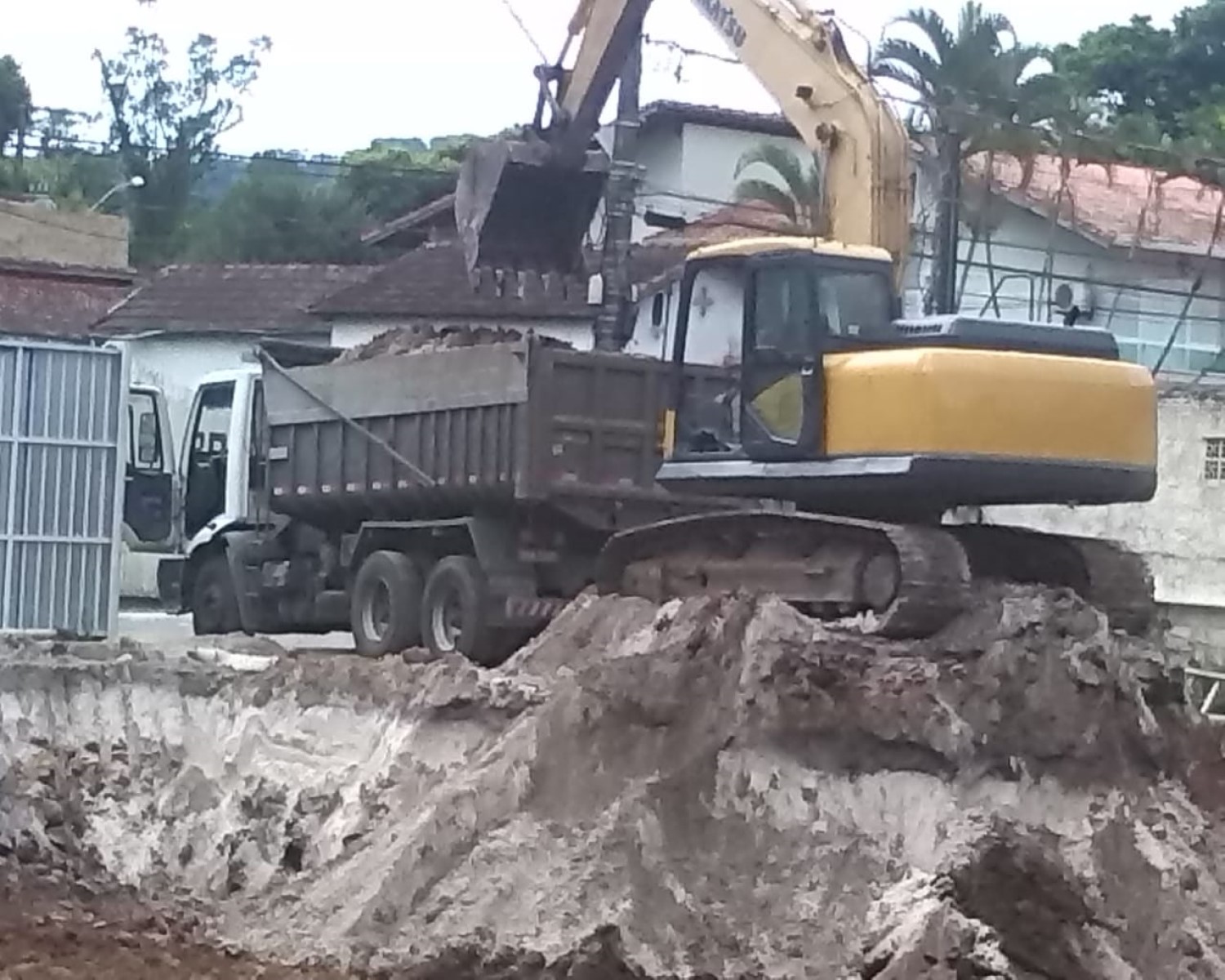 Escavação do terreno